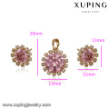 64195 Newest design fashion colorful charm gold jewellery dubai synthetic CZ jewellery